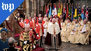 King Charles III arrives at Westminster Abbey