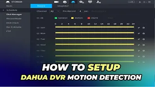 Dahua DVR Motion Detection Settings