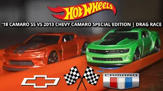 Hot Wheels | '18 Camaro SS VS 2013 Chevy Camaro Special Edition | Drag Race