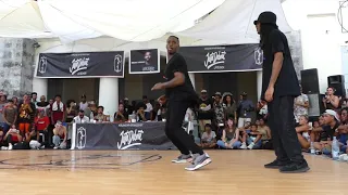 Juste debout île de la Réunion Hip hop 2020 - (Regi Hybride & Badd Machine) vs (Blackshadow & Ulkio)