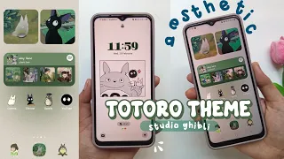 make your Android phone aesthetic | 🌱Totoro (studio ghibli) theme | Samsung a13 aesthetic 💚