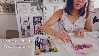 How I Paint Pansies | Peek inside Brush Movement Community Art Social