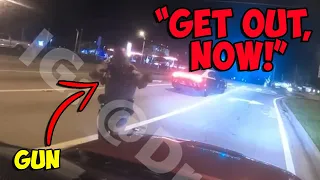 MAD Cop Uses HANDGUN To Threaten Street Racer (Police Chase) - Cars VS Cops #25