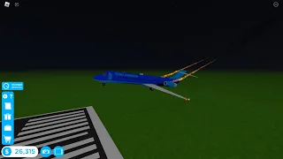 Roblox Cabin Crew Simulator - Crash landing in Boeing 717