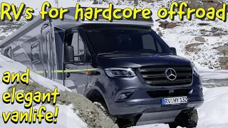 Hymer 4x4 CrossOver. RVs for hard core offroading and elegant vanlife.