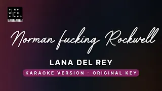 Norman F Rockwell - Lana Del Rey (Original Key Karaoke) - Piano Instrumental Cover with Lyrics