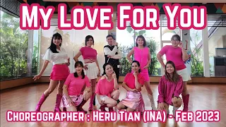 D'SWAN | VALENTINE 2023 : My Love For You  | LINE DANCE | Easy Intermediate | Heru Tian