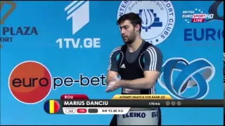 2015 European Weightlifting 94 kg Group A Snatch