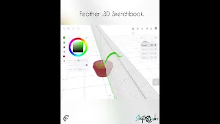 Feather 3D Sketchbook #shorts #3dsketch #3dpainting