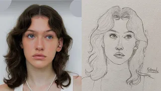 How to Draw a girl's Face: with the Loomis Method