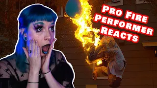 Pro Fire Dancer Reacts: Steve-O Fire Breathing Backflip