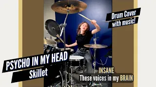 Skillet - Psycho In My Head (Drum Cover / Drummer Cam) Played by Teen in Entry for Hit Like A Girl