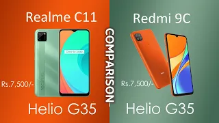 Realme C11 Vs Redmi 9C Comparison | Helio G35 | 5000mAh Battery | Which is Best Budget Smartphone ?