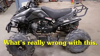 Free Chinese CT-125cc ATV 4-Wheeler. Will It run. Pt.1