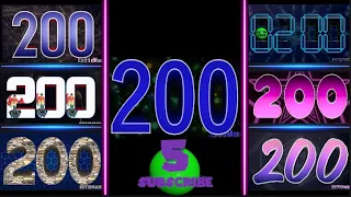 Countdown Numbers from 200 countdown timers with numbers from 200 to 1 or 0 Voice and sound effects