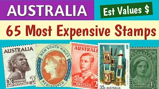 Most Expensive Stamps Of Australia - Part 1 | 65 Rare Australian Stamps Estimated Auction Values