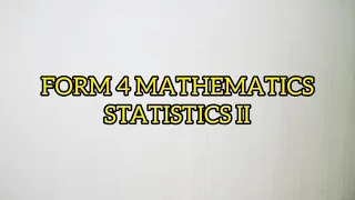 FORM 4 MATH: QUARTILE DEVIATION