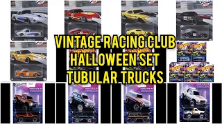 Hot Wheels Vintage Racing Club, Hot Wheels Tubular Trucks, Hot Wheels 2024 Halloween Set