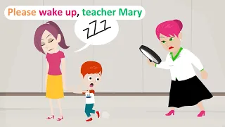 Lucas protects his teacher - Animated English Funny Story - Lucas English