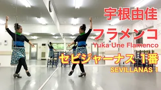 宇根由佳フラメンコ セビジャーナス1番/ Yuka Une Flamenco SEVILLANAS 1 (冒頭メトロノーム音あり)