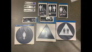 Restroom signs at lowes