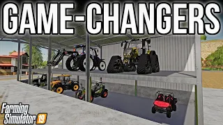 NEW MODS FS19! Best Shed I've Ever Seen + Rear Front Loader? Yes. Game-Changing Mods! (23 Mods)