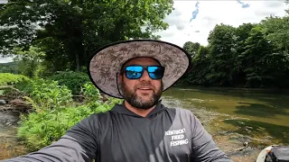 Kayak and fishing the New River NC to VA