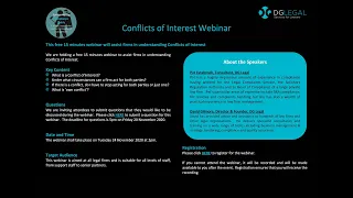 Conflicts of Interest Webinar