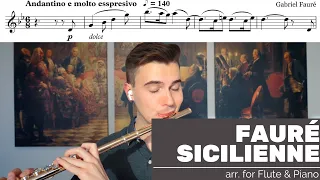 Fauré: Sicilienne arr. Flute & Piano (With Sheet Music)