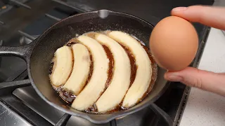 Der berühmte umgedrehte Bananenkuchen mit 1 Ei