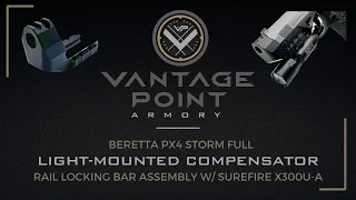 VP Armory Beretta Px4 Storm Full Compensator with SureFire X300U-A Light | Rail Locking Bar Assembly