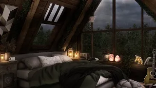 Cozy Rain Sounds For Sleeping 🌧️✨ Bedtime Bliss With Rainy Evening Ambience In A Cozy Attic Hideout