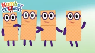 NUMBERBLOCKS v NUMBERJACKS ADDING MULTIPLE COUNTING BIG NUMBERS part 6 standing tall Oniee Mirza