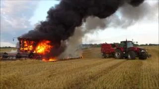 case ih combine 2188 AXIAL-FLOW 2012   on fire 2012
