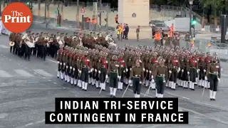 Watch: Indian tri-service contingent holds practice session in France