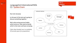 LanguageCert International ESOL Exploring C2 (Mastery) Speaking