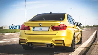 BMW M3 F80 Cold Start, Launch Control and stock exhaust sound.