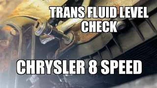 Fluid level check on a Jeep Grand Cherokee with ZF 8 speed trans