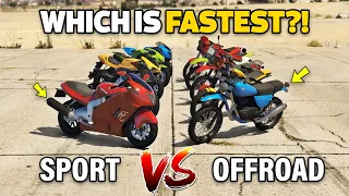 GTA 5 ONLINE - SPORT VS OFFROAD BIKES (WHICH IS FASTEST?)