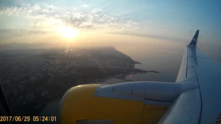 Landing in Antalya on the Boeing 737-800 UR-RTQ
