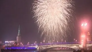 Raw: New Year's Celebrations in Moscow