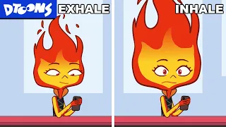 Elemental: Fire Comes From the Breath | Cartoon Cafe | Dtoons Cartoon Crossover