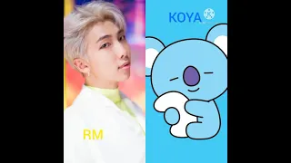 BTS with their BT21 characters 💜💜💜