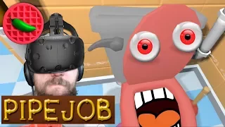 POPPING POO PIPE PURGATORY! -- Let's Play Pipejob (HTC Vive VR Gameplay)