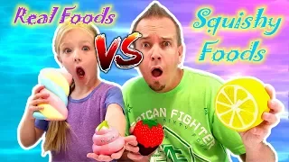 GIANT SQUISHIES vs REAL FOOD CHALLENGE!!! The Best Squishy Toys!!!