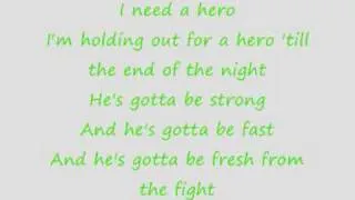 Bonnie Tyler - Holding Out For A Hero - With Lyrics