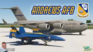 F-18 Blue Angel Number 4 Trains Over Andrews AFB!  Microsoft Flight Simulator Xbox | MSFS2020