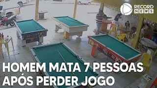 Homem mata a tiros sete pessoas em bar após perder em jogo