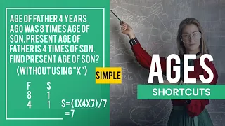 Aptitude Made Easy Problems on Ages New Session, Learn maths, Math shortcuts