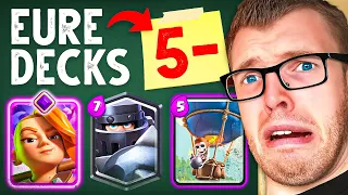 😱😫Ich SPIELE & BEWERTE EURE DECKS... (beste Folge jemals?!) | Clash Royale Deutsch